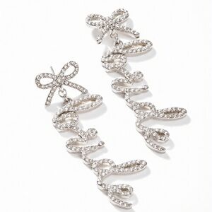 Bride Earrings Reinstone Silver NWT